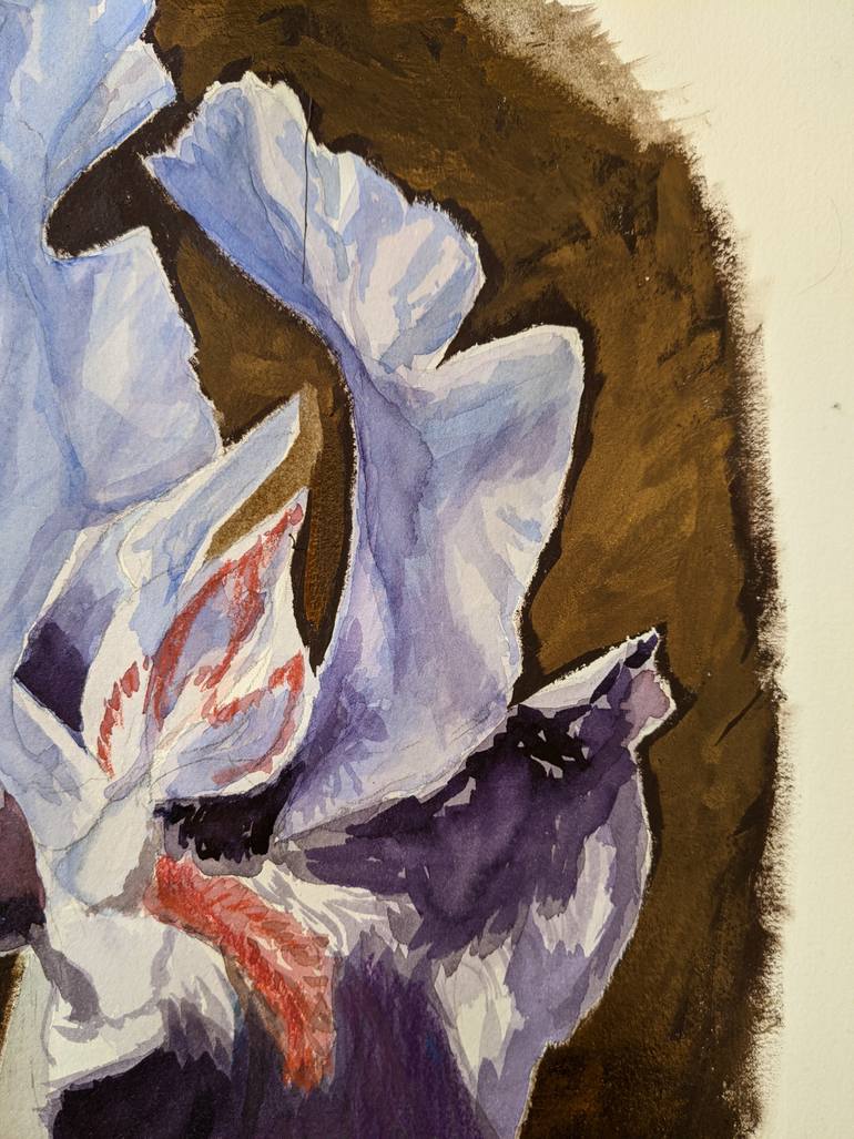 Original Abstract Botanic Painting by Anna Brazhnikova