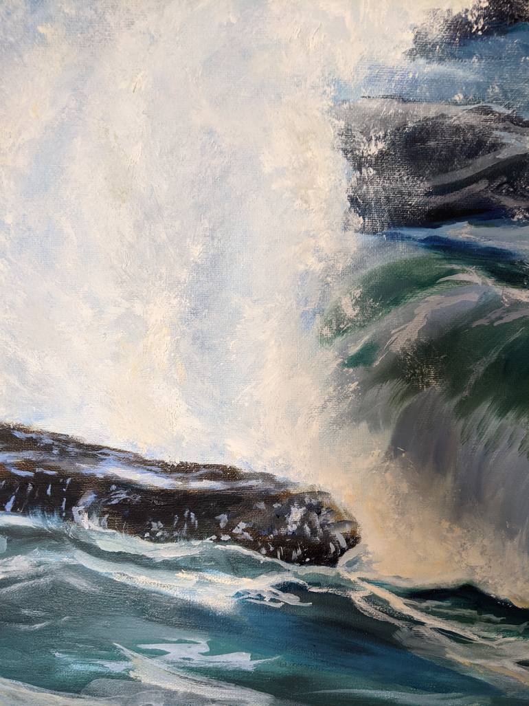 Original Abstract Seascape Painting by Anna Brazhnikova