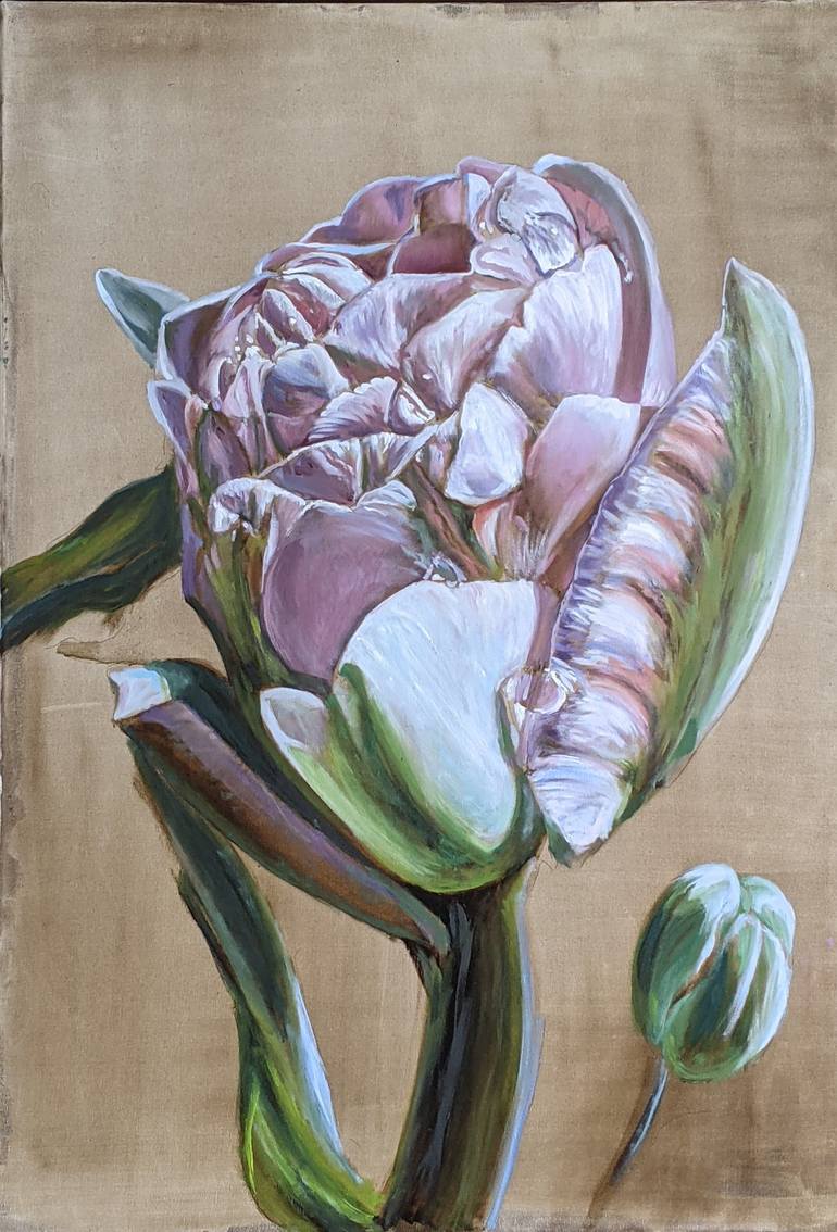 Print of Art Deco Floral Paintings by Anna Brazhnikova
