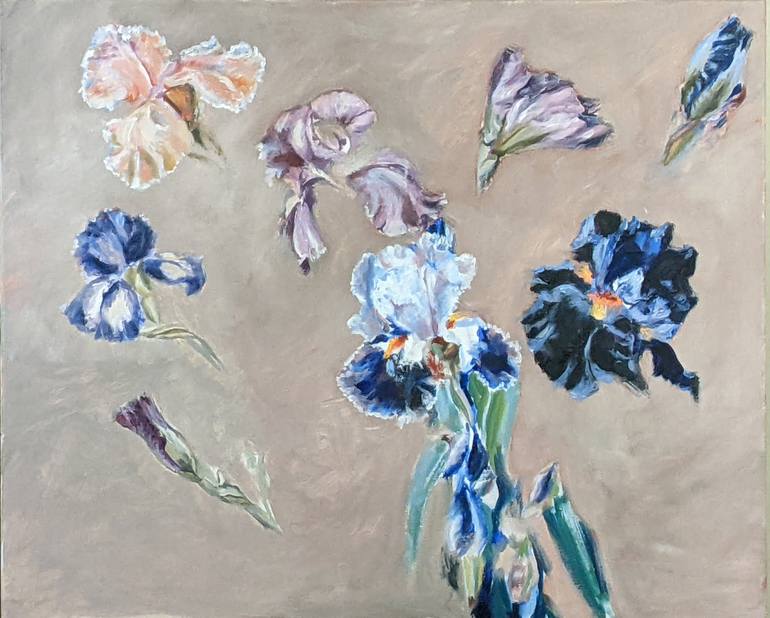 Original Impressionism Floral Painting by Anna Brazhnikova