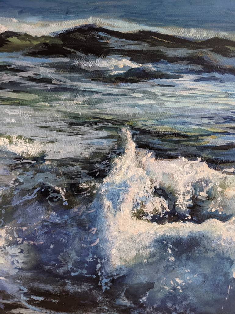 Original Expressionism Beach Painting by Anna Brazhnikova