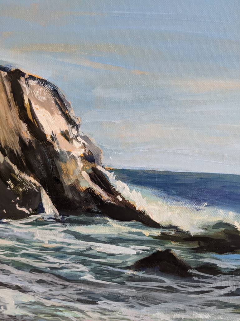 Original Expressionism Beach Painting by Anna Brazhnikova