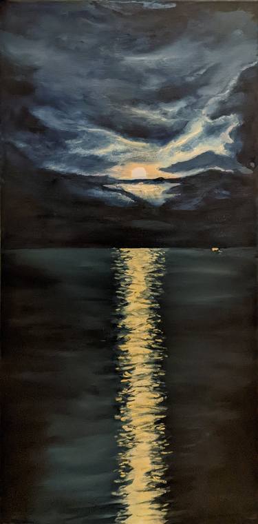 Ode to the moon Nr. 1 | Ukrainian artist | Original Oil Painting thumb