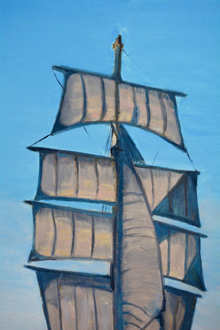 Original Ship Painting by Anna Brazhnikova