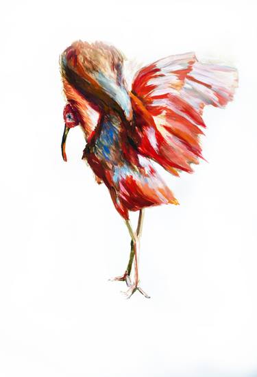 Fancy Ibis | Ukrainian artist | Original Watercolor Painting thumb