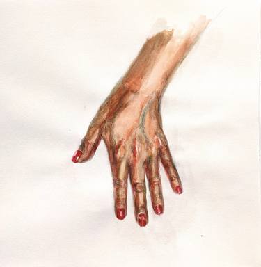 Hand palm | Ukrainian artist | Original Watercolor Painting thumb