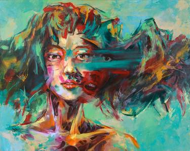 Original Abstract Portrait Paintings by Mai Huy Dung