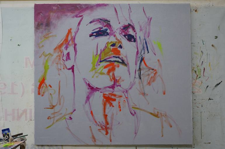 Original Abstract Expressionism Celebrity Painting by Mai Huy Dung
