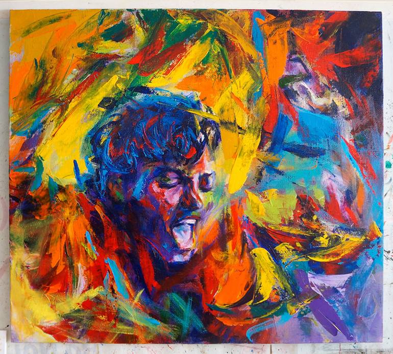 Original Abstract Expressionism Celebrity Painting by Mai Huy Dung