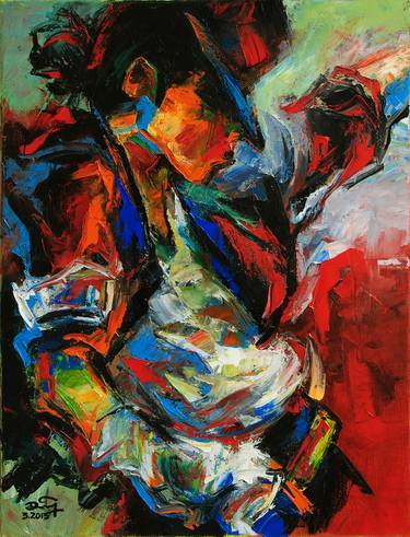 Original Abstract Expressionism Celebrity Paintings by Mai Huy Dung