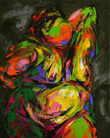 Original Abstract Expressionism Nude Paintings by Mai Huy Dung