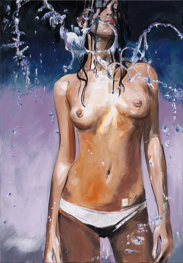 Original Realism Nude Paintings by Brigitte Borkott-Gerlach
