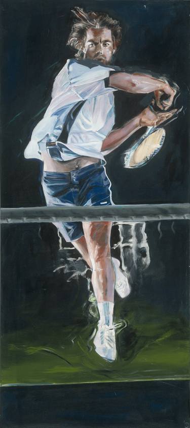 Original Realism Sport Painting by Brigitte Borkott-Gerlach