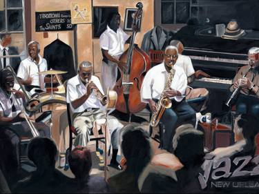 Print of Realism Music Paintings by Brigitte Borkott-Gerlach