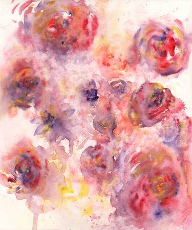 Original Abstract Expressionism Floral Paintings by Duglas Manuel