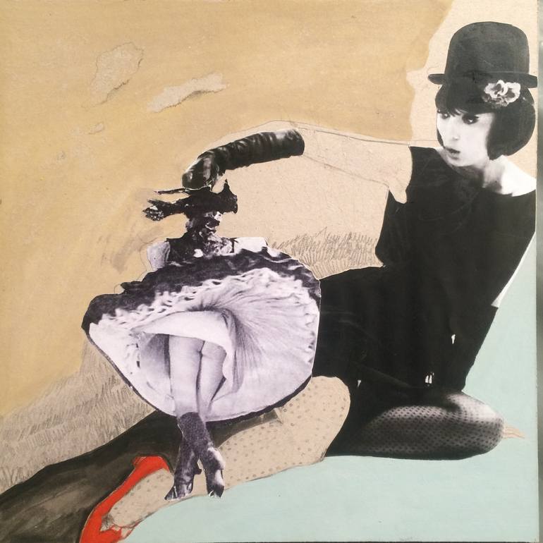 Original Figurative Humor Collage by Irena Kovac