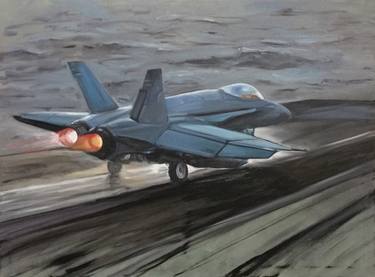 Print of Fine Art Airplane Paintings by Sonia Langer