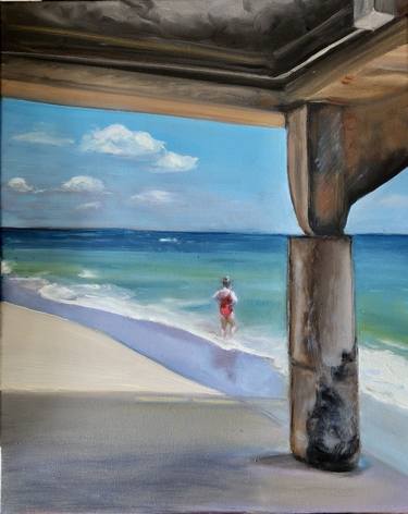 Print of Figurative Beach Paintings by Sonia Langer