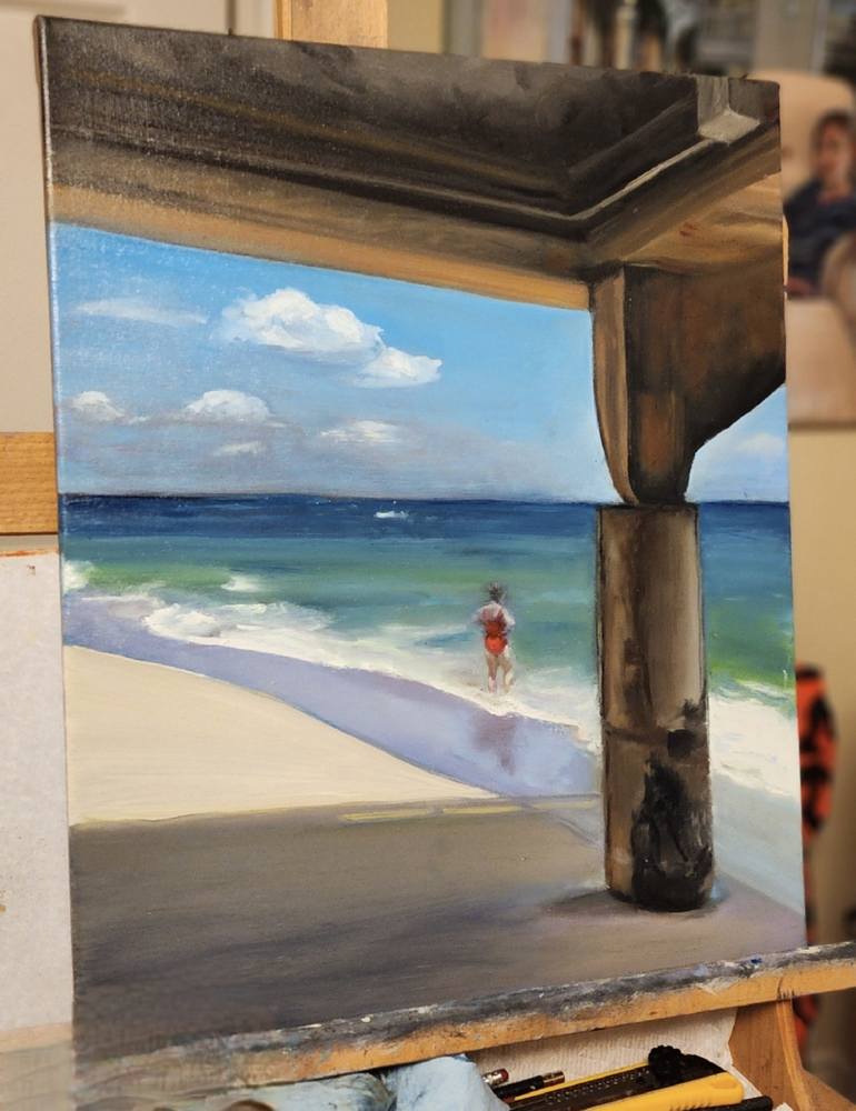 Original Beach Painting by Sonia Langer