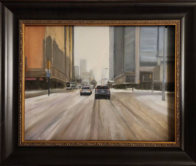 Original Contemporary Cities Painting by Sonia Langer