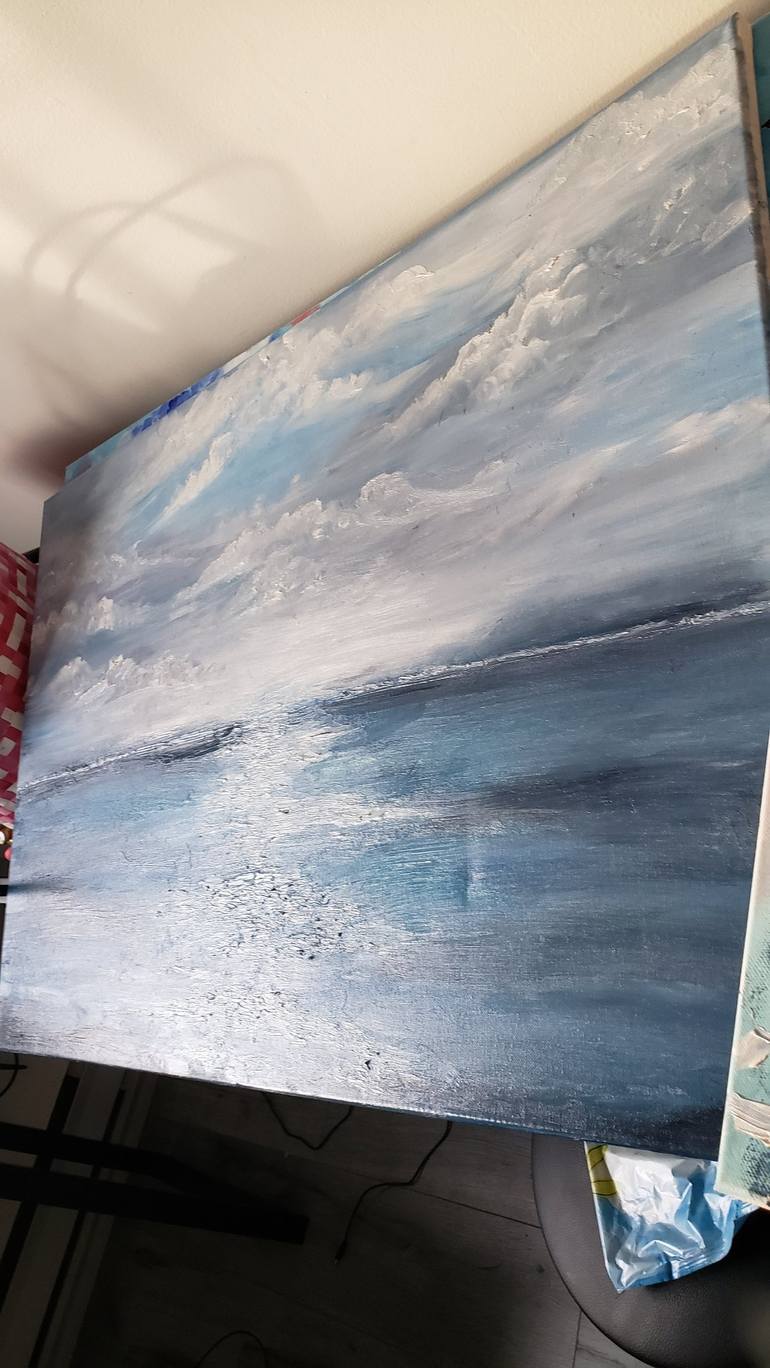 Original Dada Seascape Painting by sylvia scianname