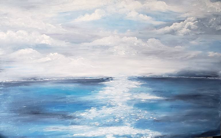 Original Dada Seascape Painting by sylvia scianname