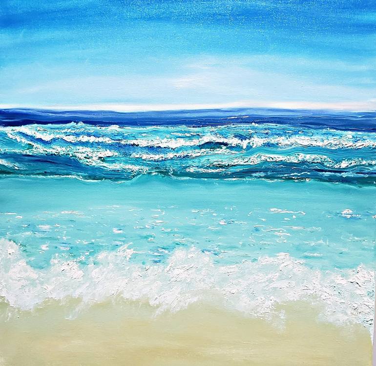 Original Abstract Expressionism Seascape Painting by sylvia scianname