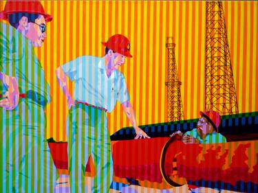 Original Pop Art Science/Technology Paintings by Stanley Bermudez