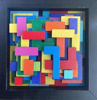 Original Abstract Mixed Media by Stanley Bermudez