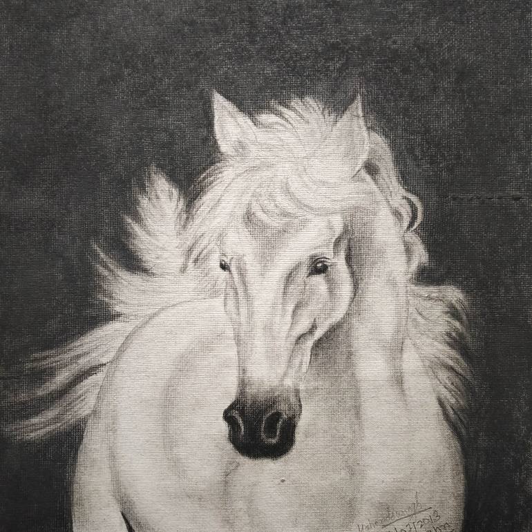 Original Figurative People Drawing by Mahendrasingh Rajput