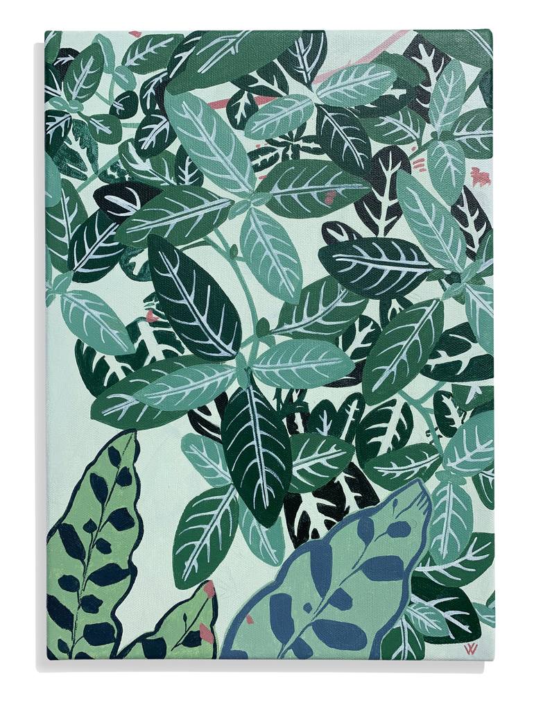 Green Leaves Painting by Vicky Wills | Saatchi Art