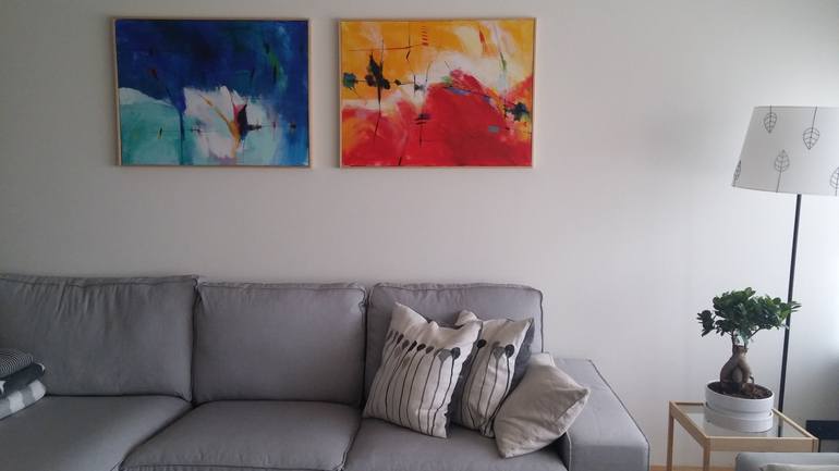 Original Abstract Expressionism Abstract Painting by Jelena Antic