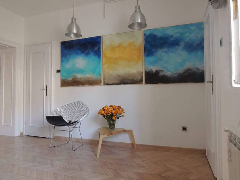 Original Minimalism Abstract Painting by Jelena Antic