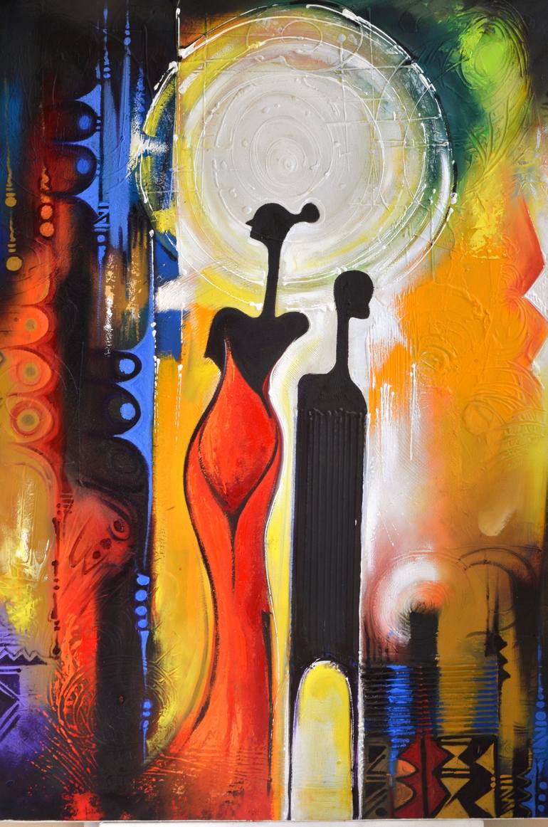 Fashion Parade Painting by OLUMIDE EGUNLAE | Saatchi Art