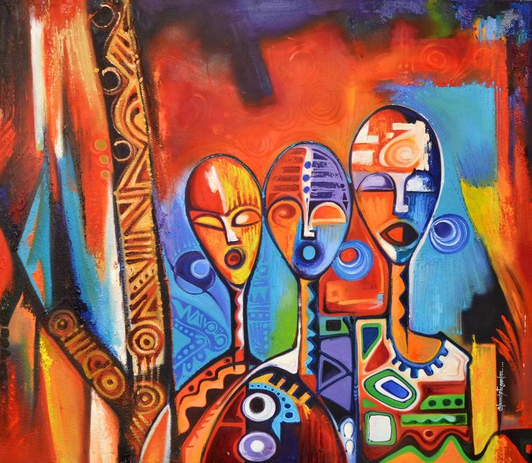 African Lady Celebrities Painting by OLUMIDE EGUNLAE | Saatchi Art