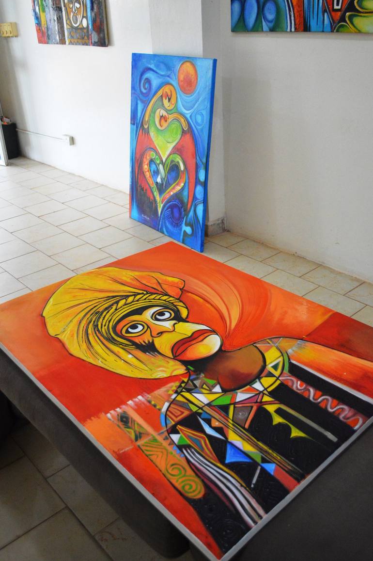 Original World Culture Painting by OLUMIDE EGUNLAE