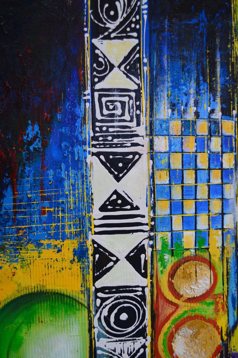 Original Abstract Love Painting by Olumide Egunlae