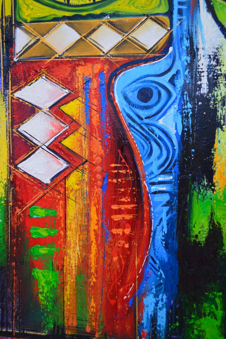 Original Abstract Love Painting by Olumide Egunlae