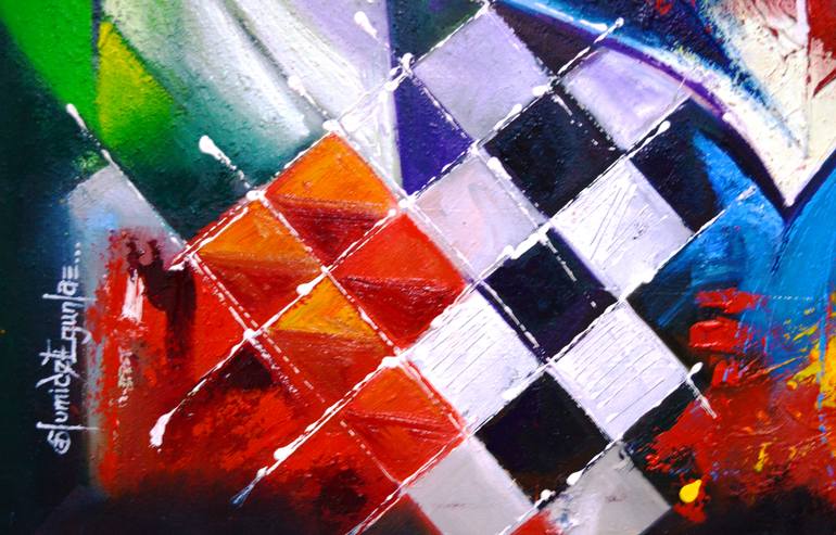 Original Abstract Expressionism Abstract Painting by Olumide Egunlae