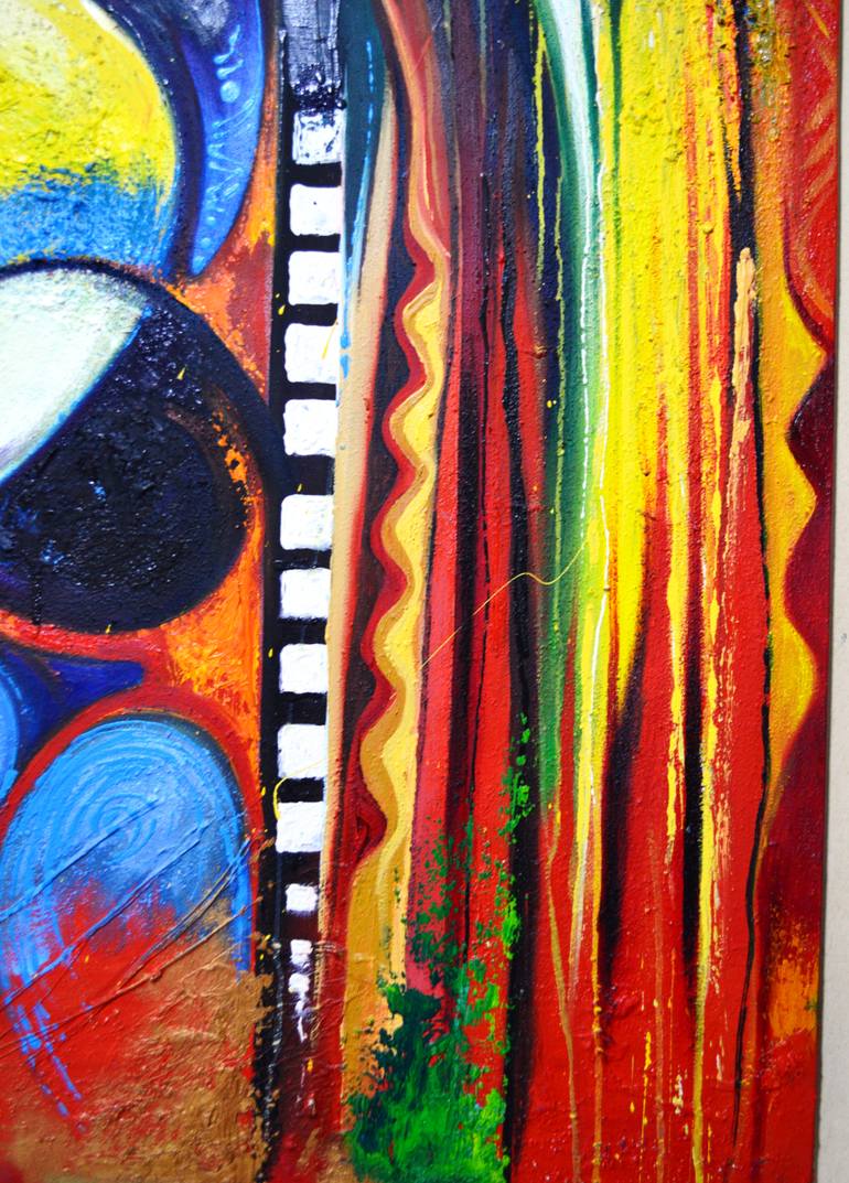 Original Abstract Expressionism Abstract Painting by Olumide Egunlae