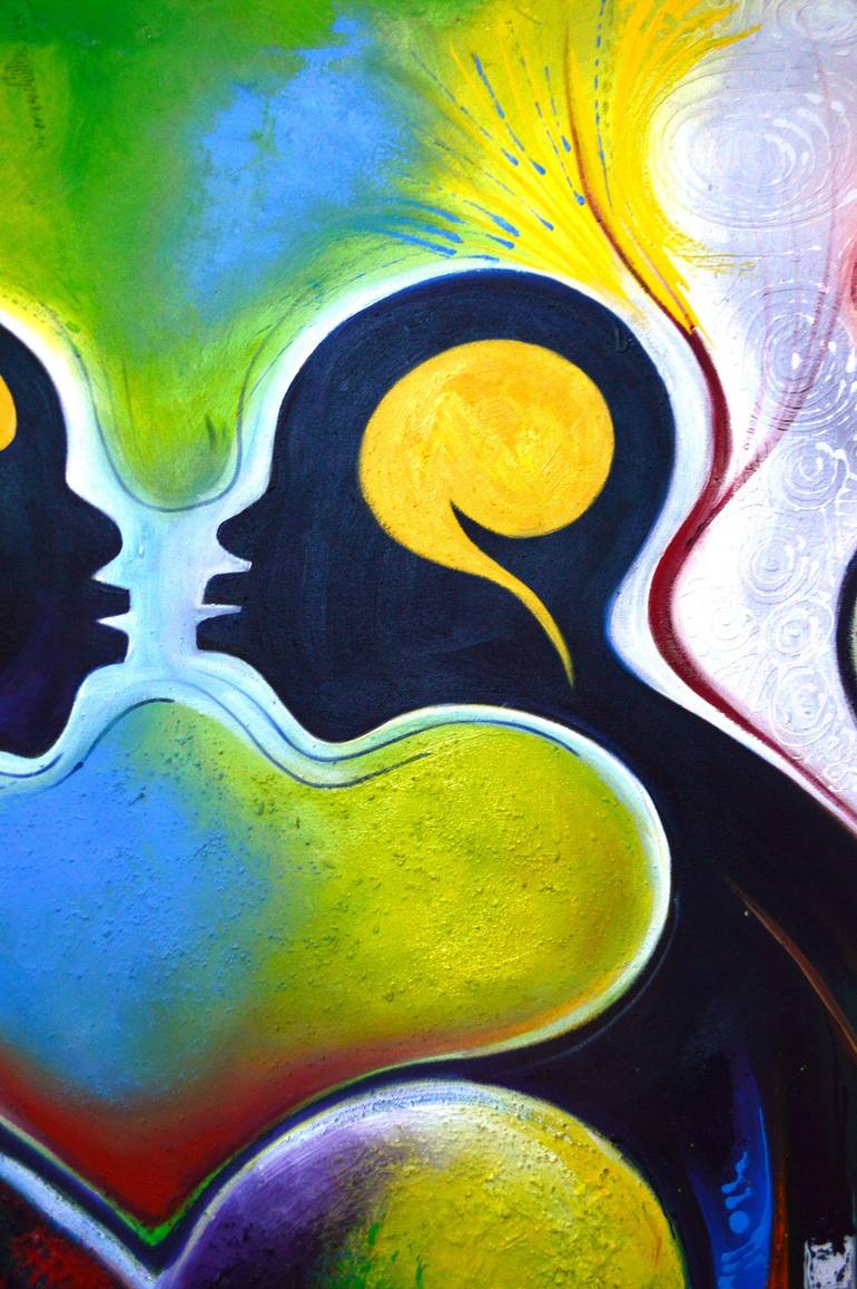 Original Abstract Expressionism Abstract Painting by Olumide Egunlae