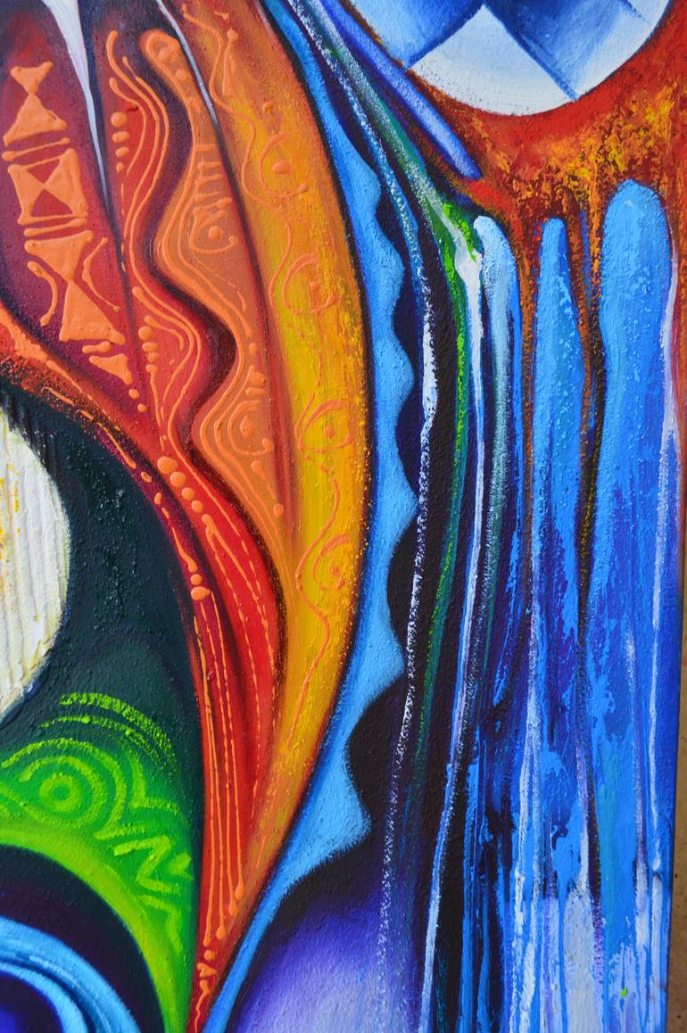 Original Abstract Expressionism Abstract Painting by Olumide Egunlae