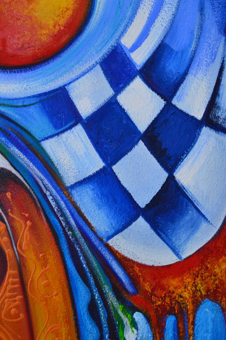 Original Abstract Expressionism Abstract Painting by Olumide Egunlae