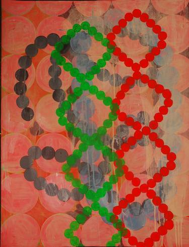 Original Abstract Geometric Paintings by Marie Kazalia