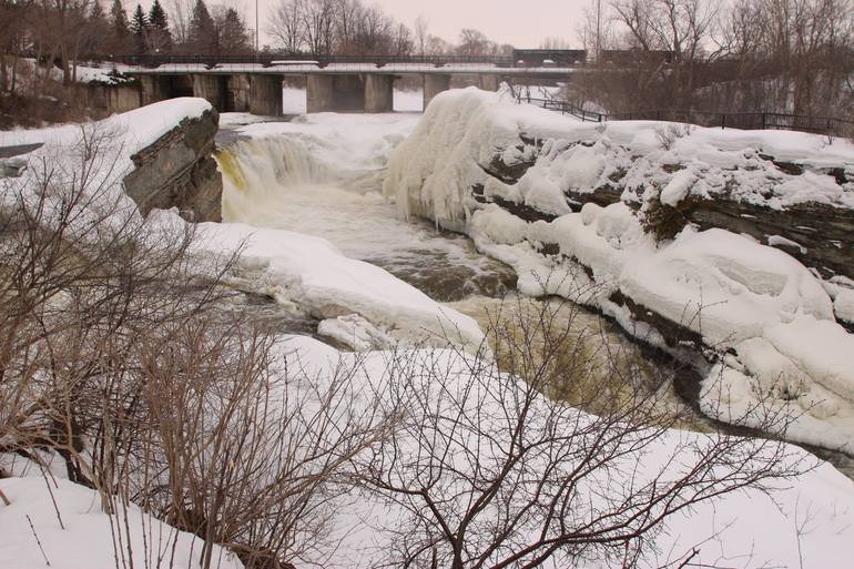 Hog's Back Falls covered with snow Photography by HK Helmy | Saatchi Art