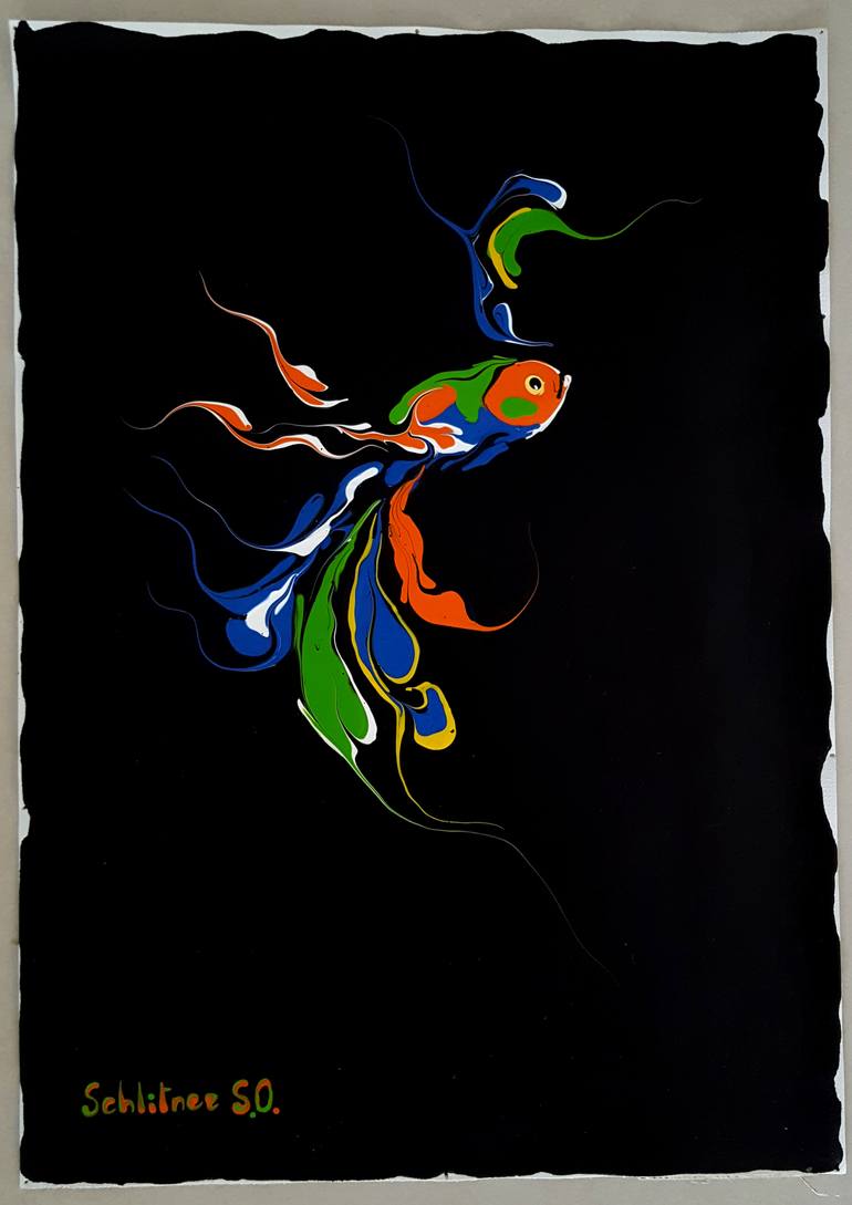 Original Impressionism Animal Painting by Sharon Olga Schlitner Radionov