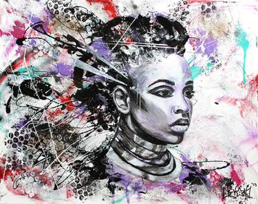 Print of Abstract Portrait Paintings by Devona Stimpson