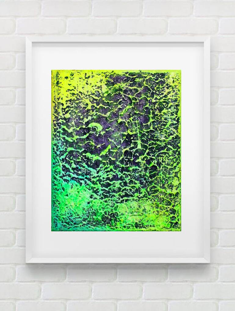 Original Abstract Outer Space Painting by Pamela Rys