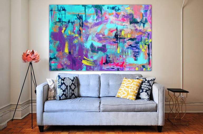 Original Abstract Expressionism Abstract Painting by Pamela Rys