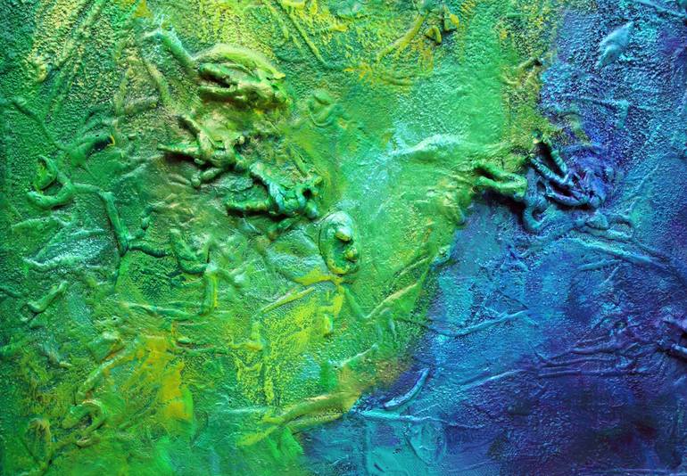 Original Abstract Outer Space Painting by Pamela Rys